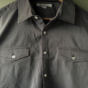 Kenneth Cole Mens Shirt in Black & White Size XL EUC